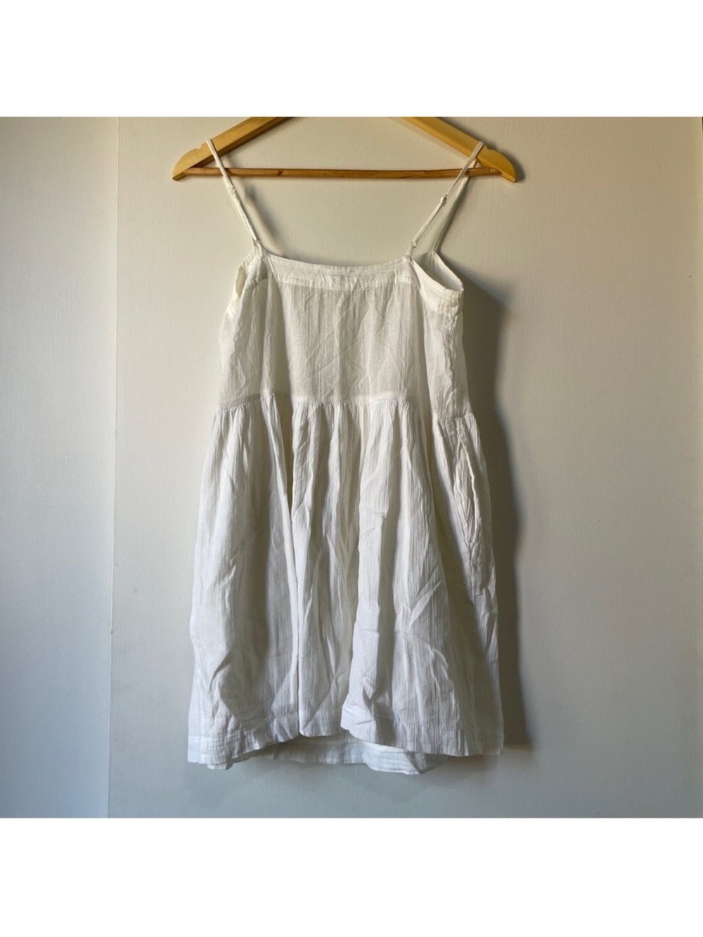 NWT Wilfred Safran Dress 100% White Cotton Gauze Mini - Picture 3 of 5